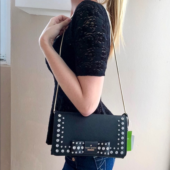 kate spade purse with rhinestones